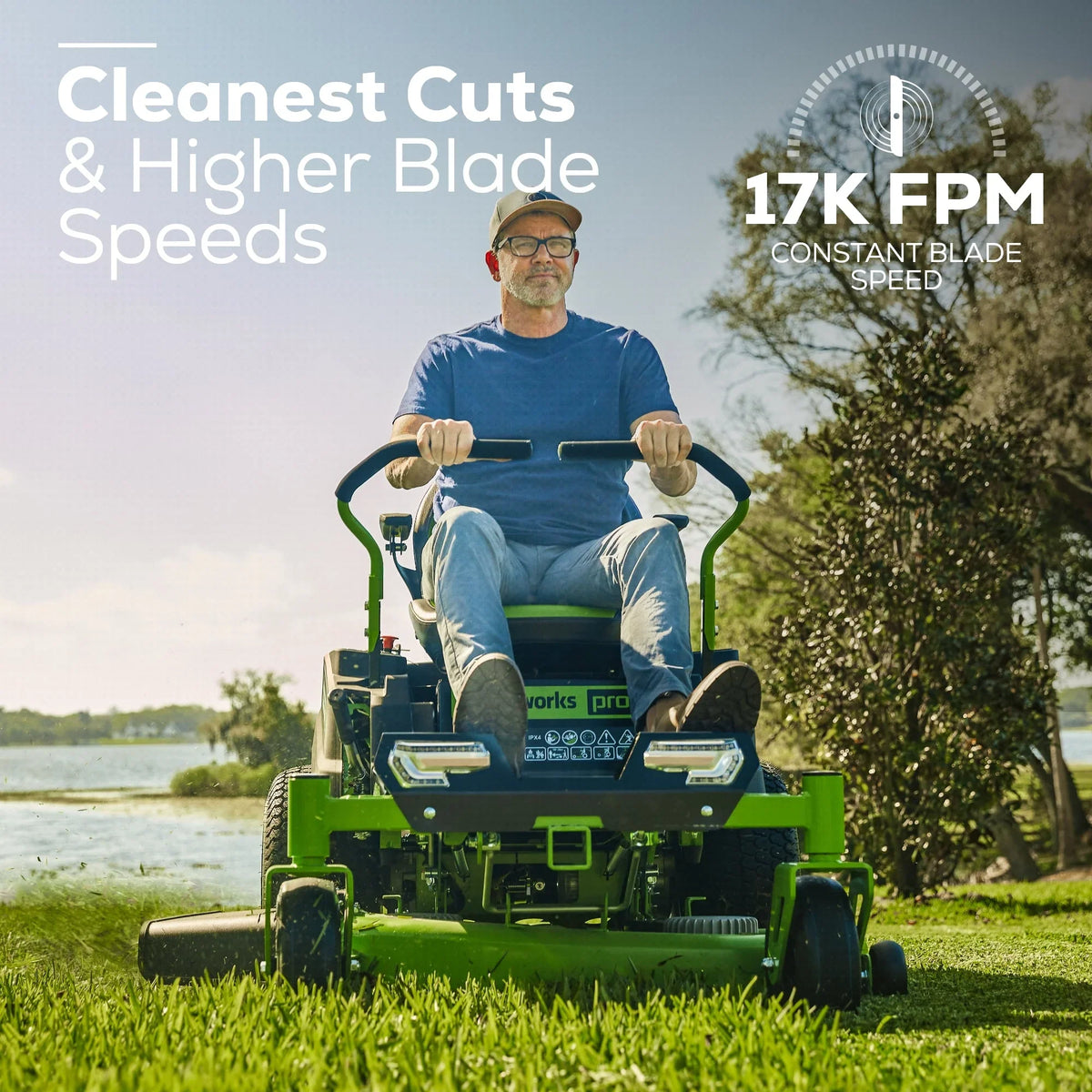 60V 42” Electric Zero Turn Mower with 8 Ah Batteries Q7738