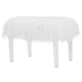 White Faux Fur Acrylic Stool R91625