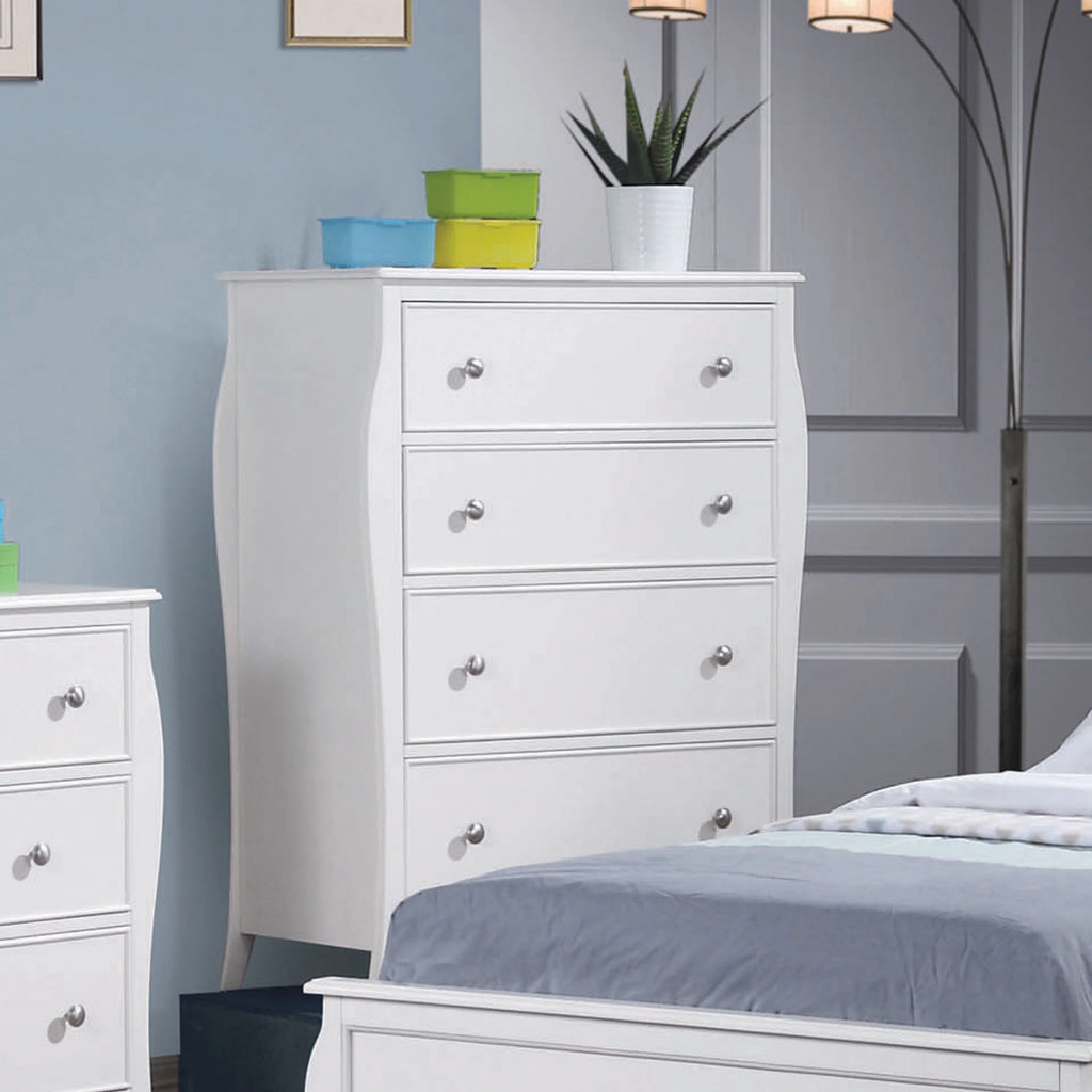 4-drawer Chest Cream White S10657