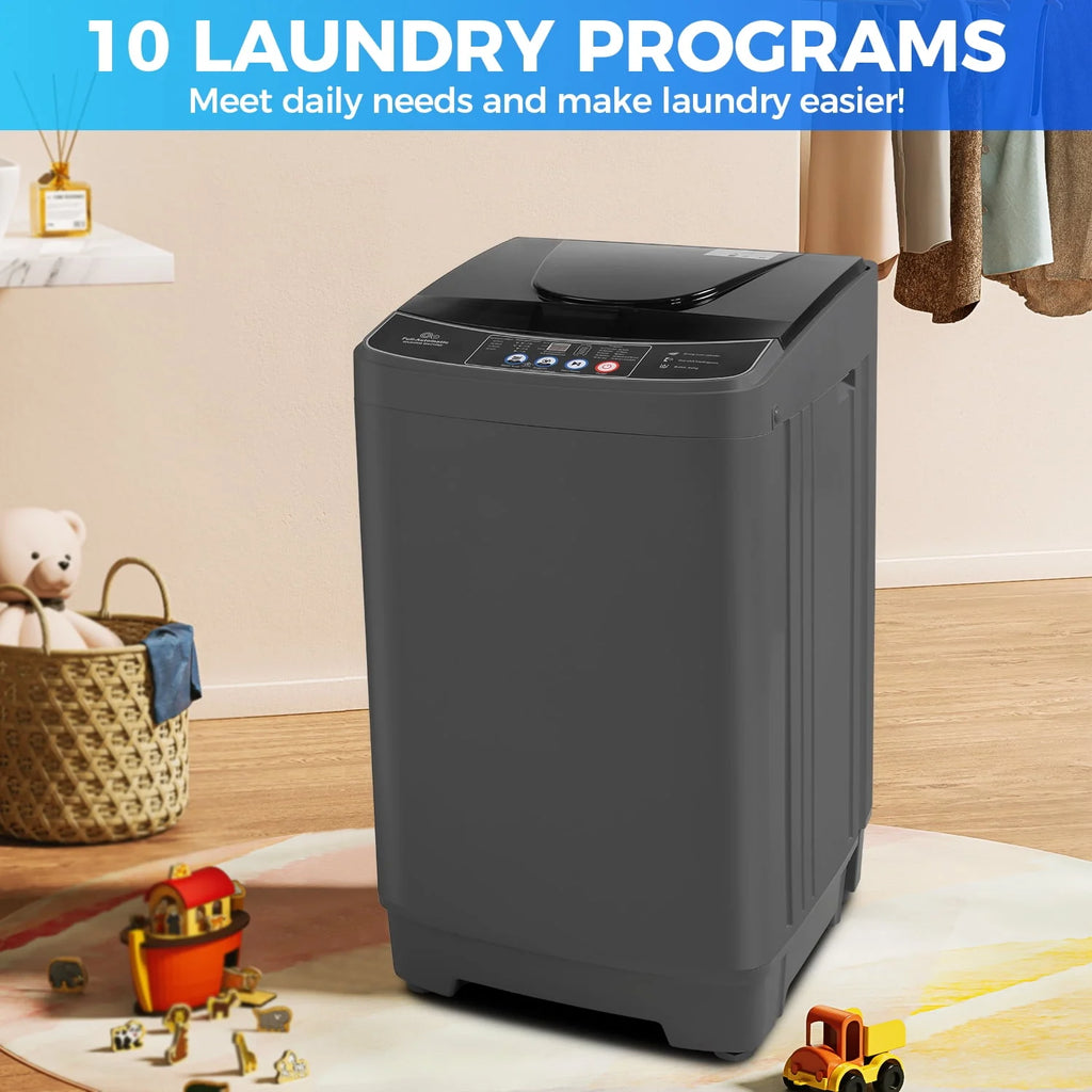 15.6lbs Fully Automatic Portable Washing Machine Dark Gray W480