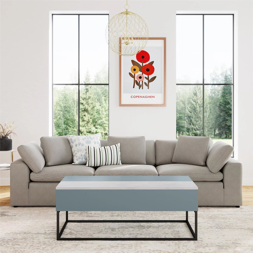 Powder Blue Lift-Top Coffee Table W2893