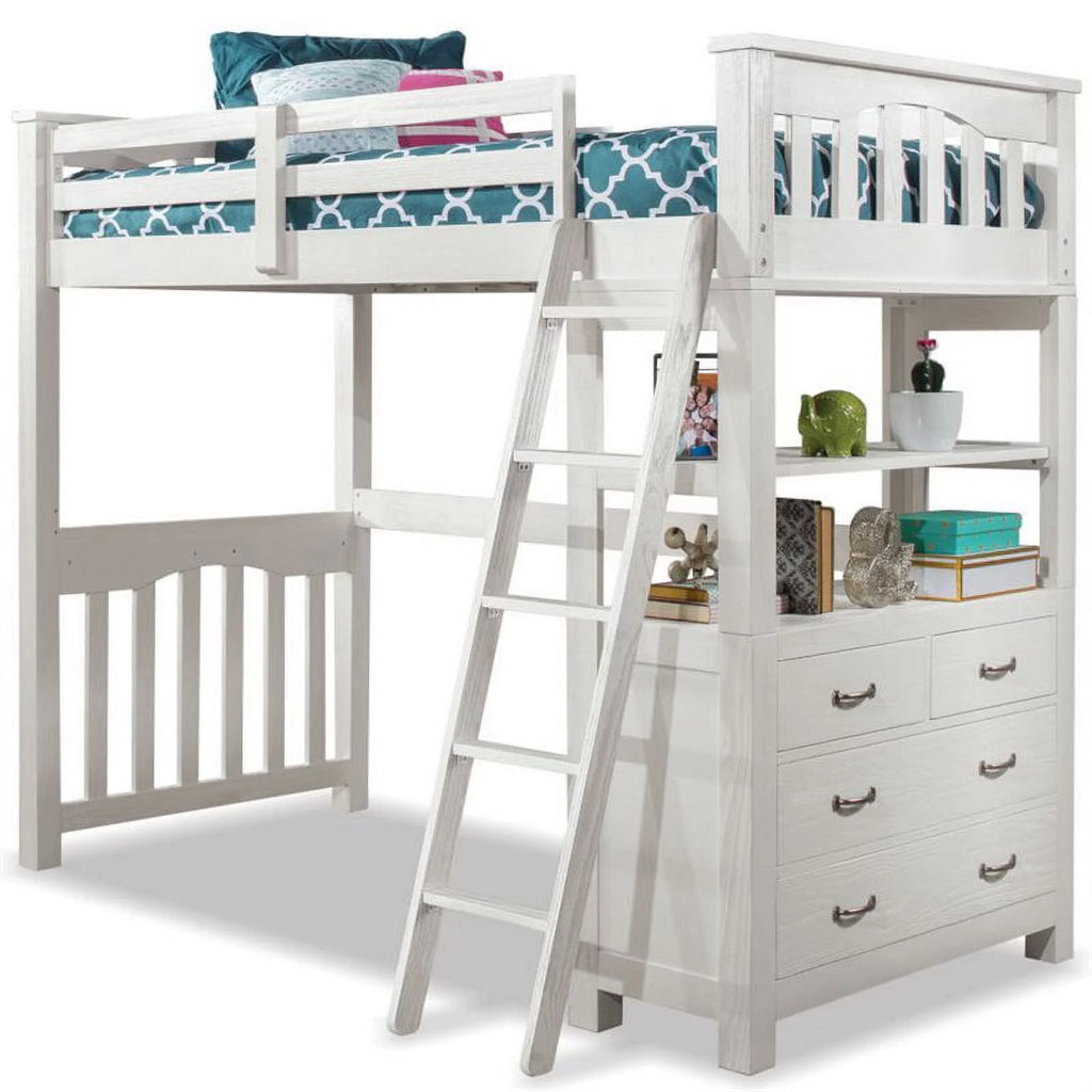 Twin Solid Wood Loft Bed with Dresser B899368