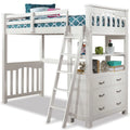 Twin Solid Wood Loft Bed with Dresser B899368