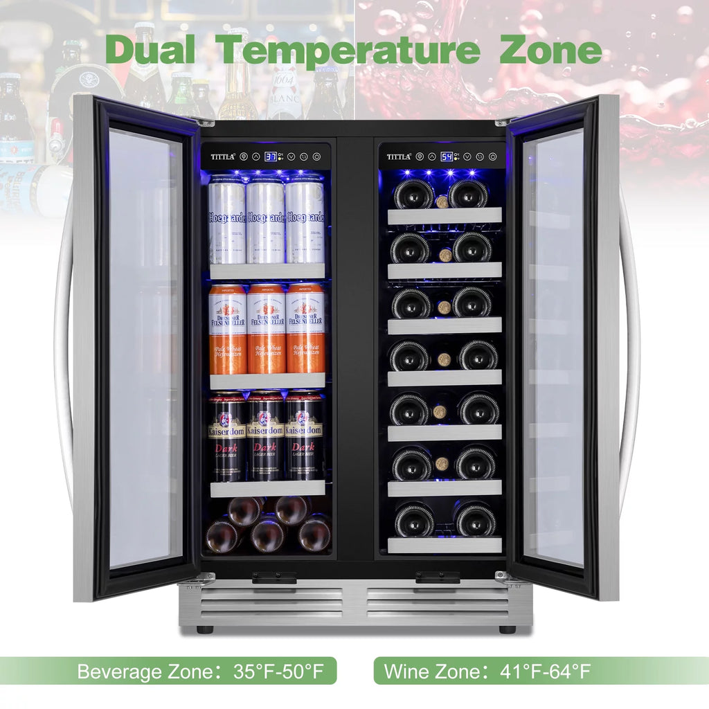 24' Built in Wine Cooler Beverage Cooler Dual Zone Q55318