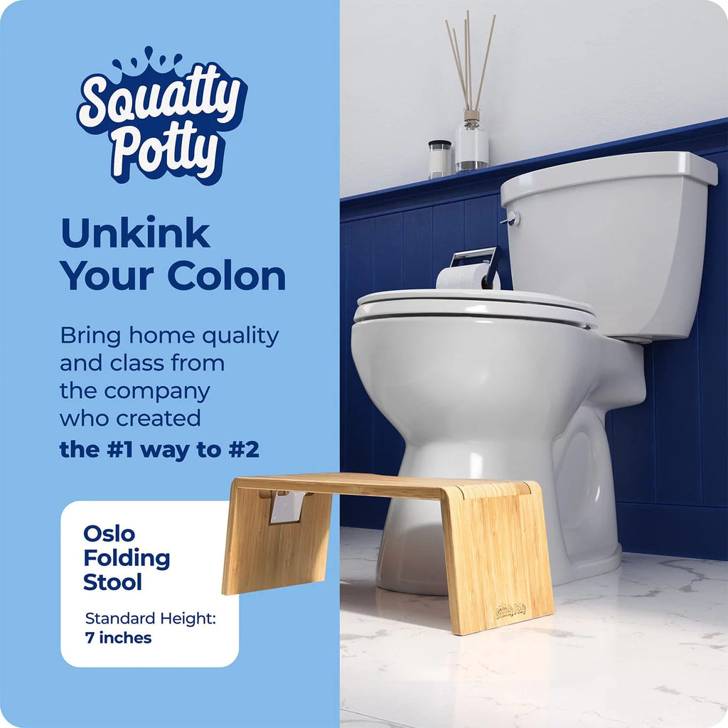 Folding Bamboo Toilet Stool 7 Inches I1793