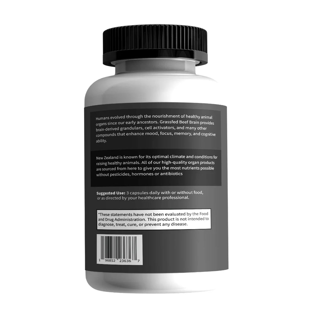 Grassfed Beef Brain 90 Capsules 1500mg C8627