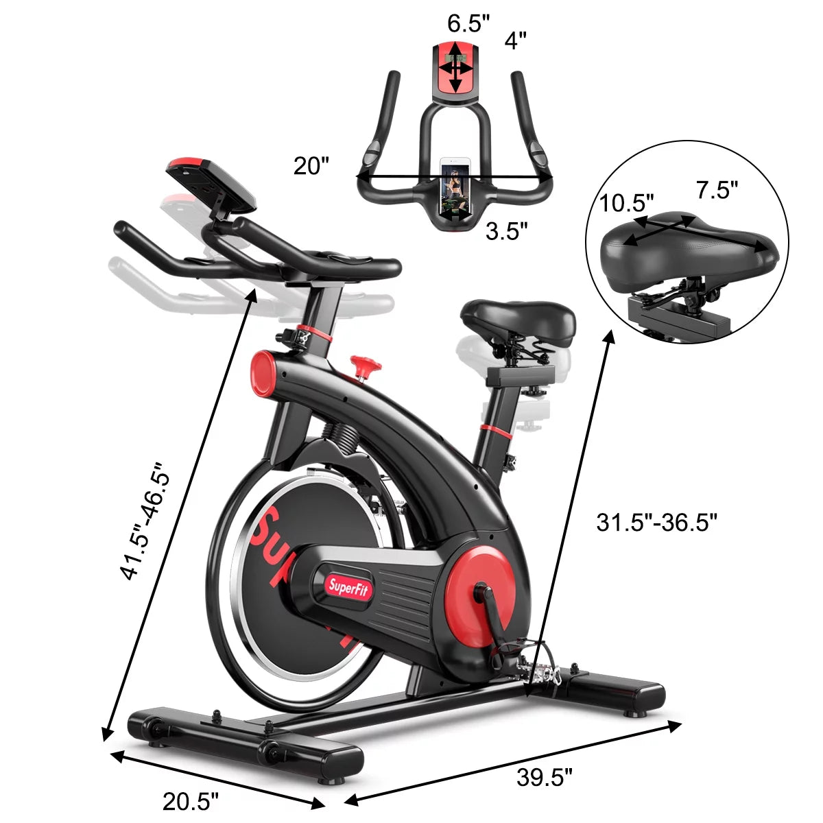 Indoor Cycling Bike with Heart Rate Monitor R22411