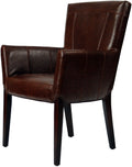 Brown Leather Arm Chair N399
