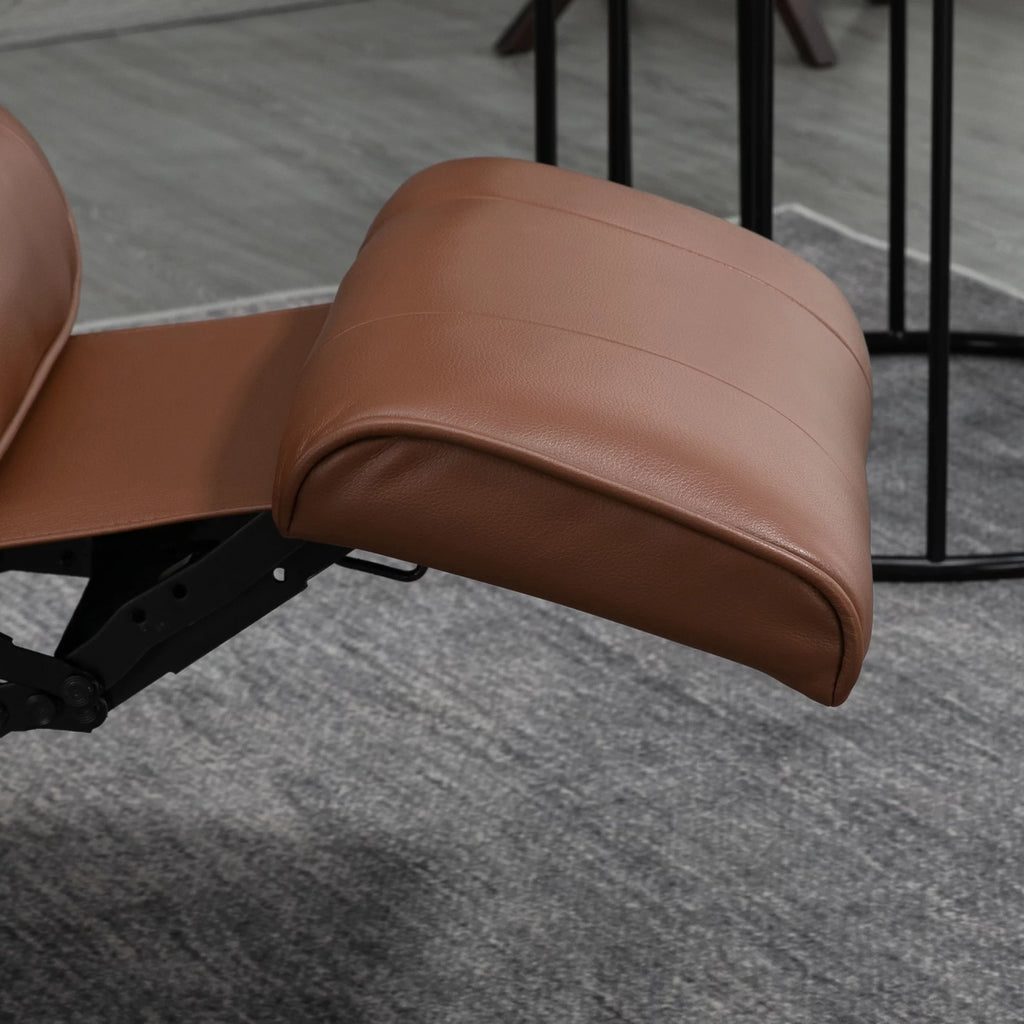 Brown Faux Leather Manual Recliner Q86600