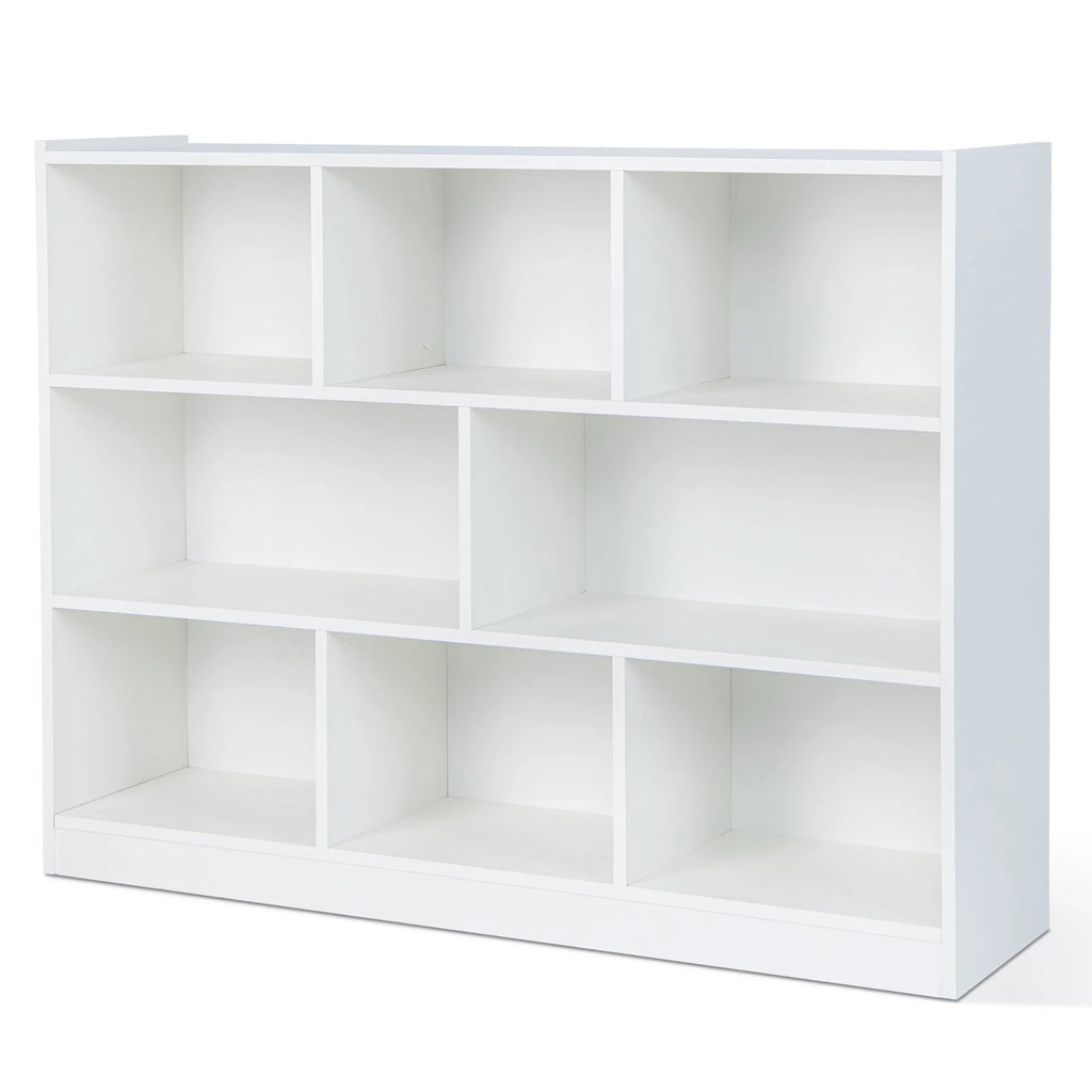 White 3-tier 8-Cube Floor Standing Storage Bookcase M660