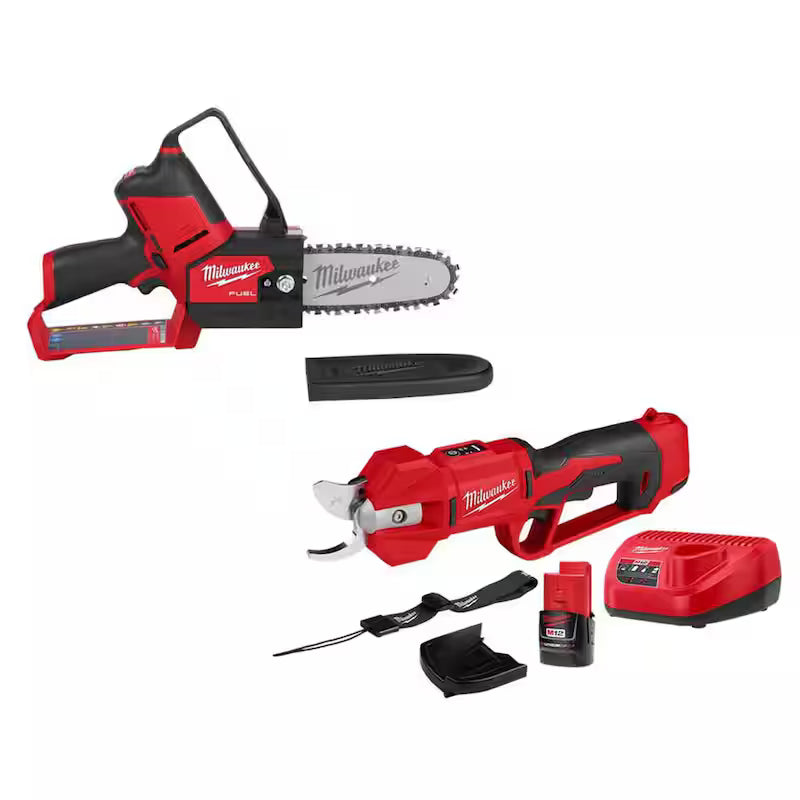 12V Lithium-Ion Brushless Cordless Pruning Saw with Pruner Shears Kit J611