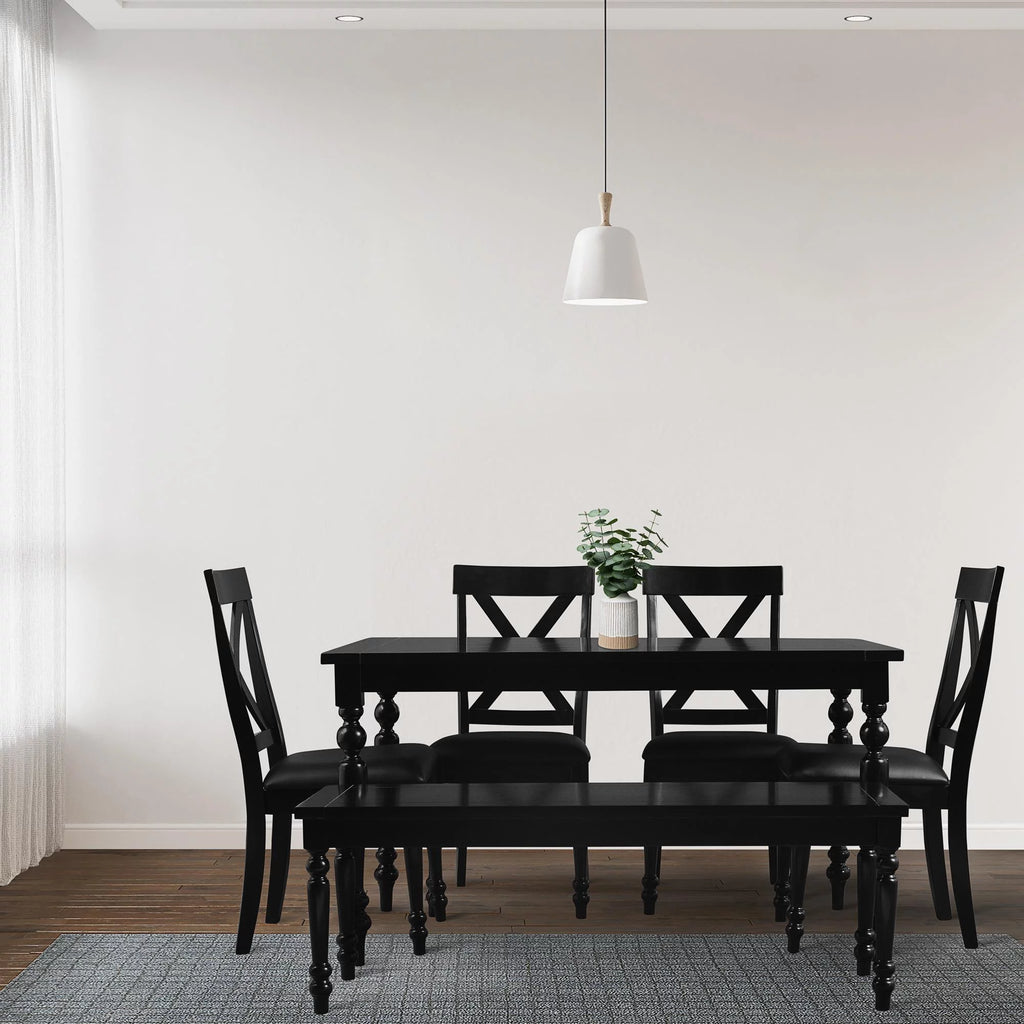 Black Dining Bench H340