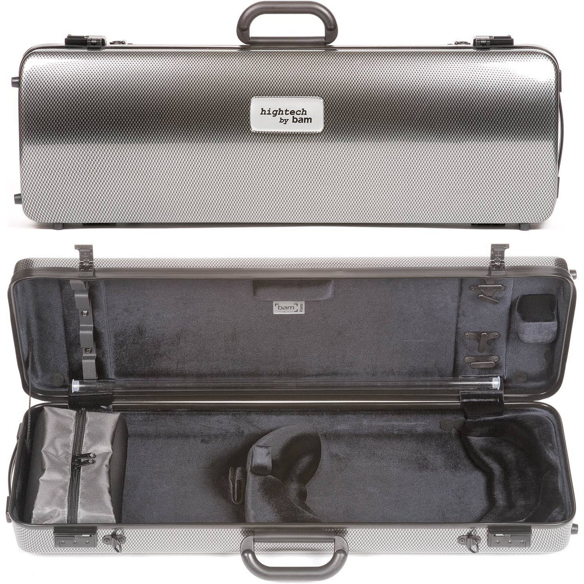 Silver Carbon-Look Oblong 4/4 Violin Case I730556