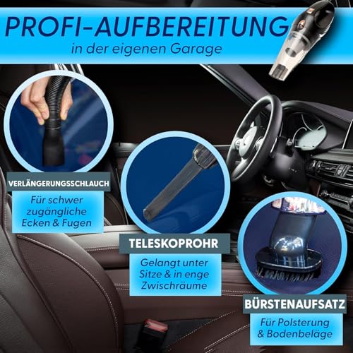 Portable Handheld Car Vacuum Cleaner with 16ft Cord, Bag, and Attachments K6477