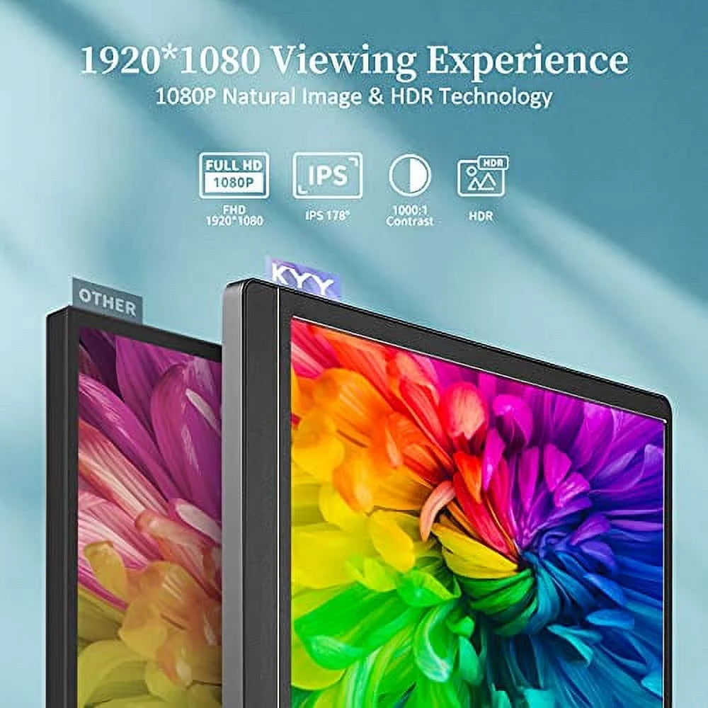 15.6'' 1080P FHD USB-C Portable Monitor with Smart Cover & Dual Speaker G759