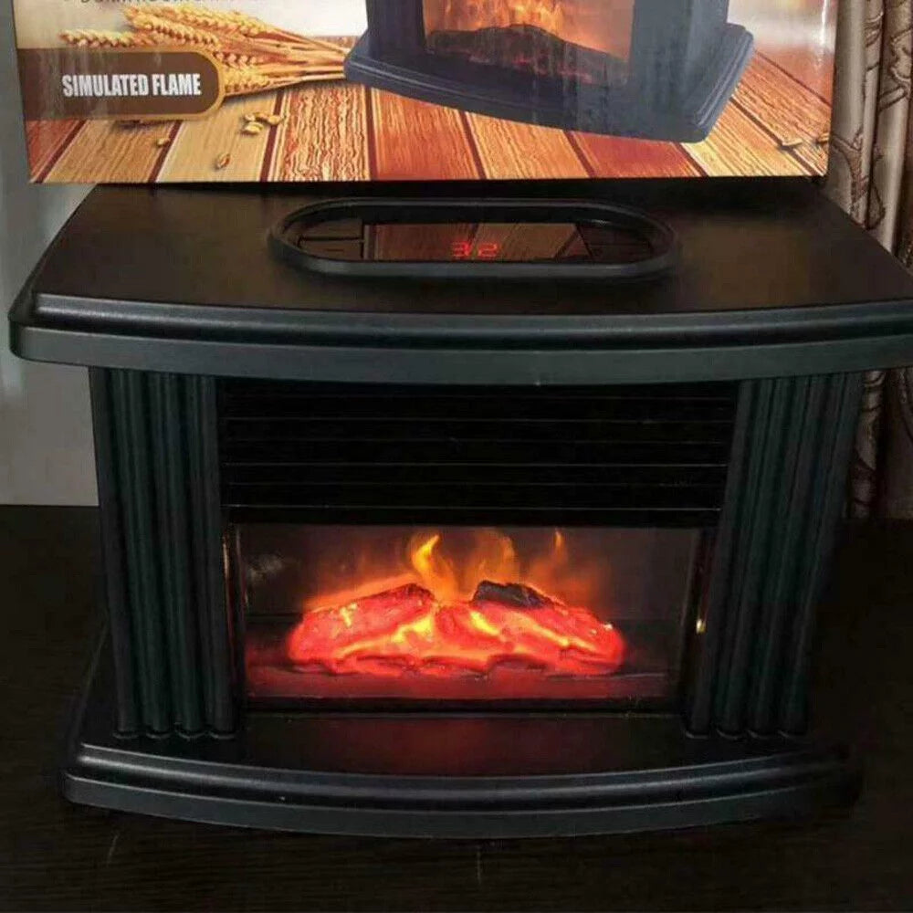 Portable Electric Fireplace Heater Adjustable 3D Flame R649483
