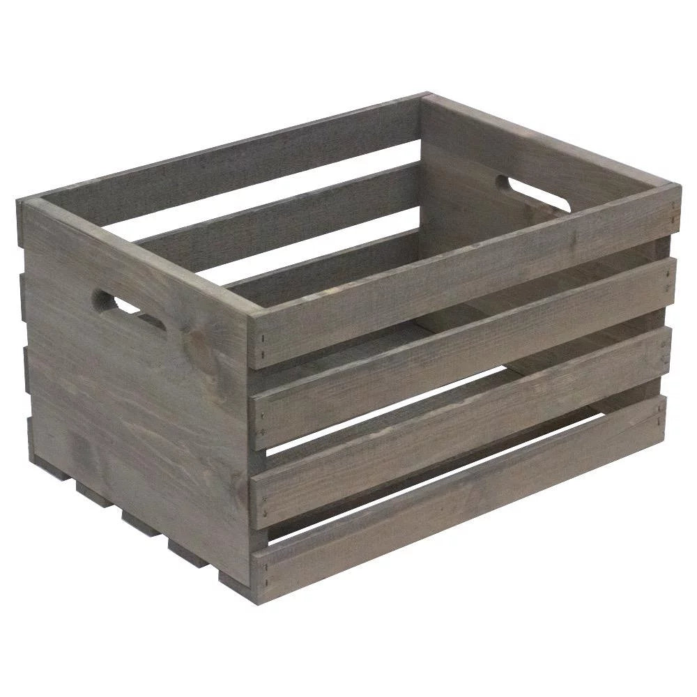 Large Crate in Weathered Gray S1101