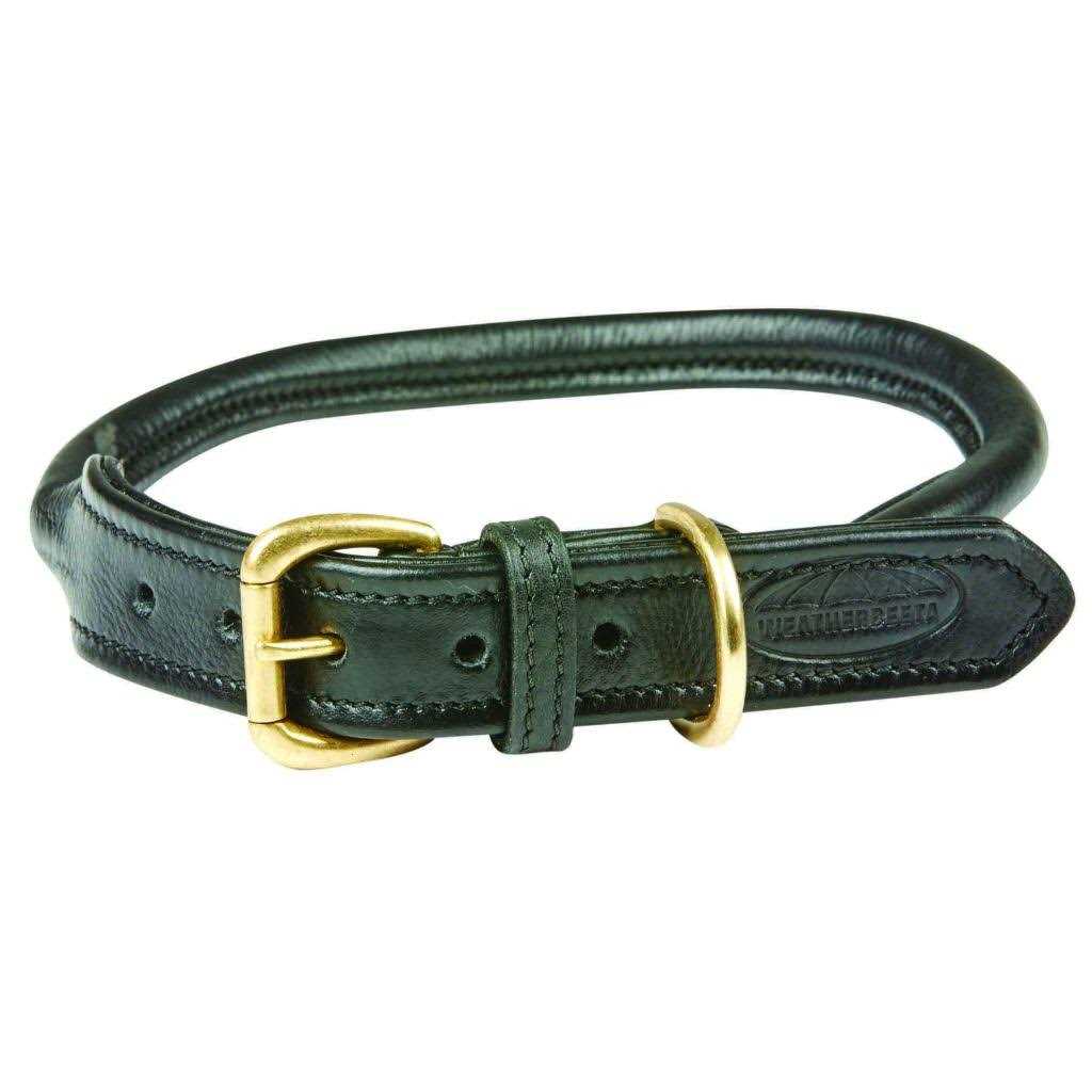 Rolled Leather Dog Collar U324