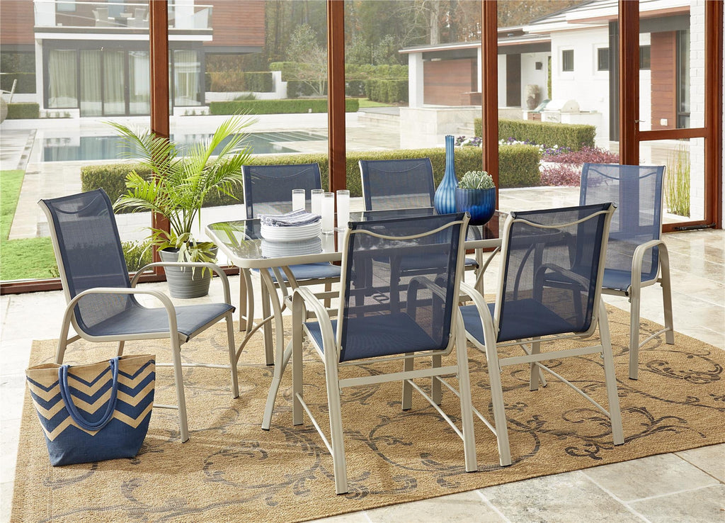Dark Gray Steel Patio Dining Table C23250