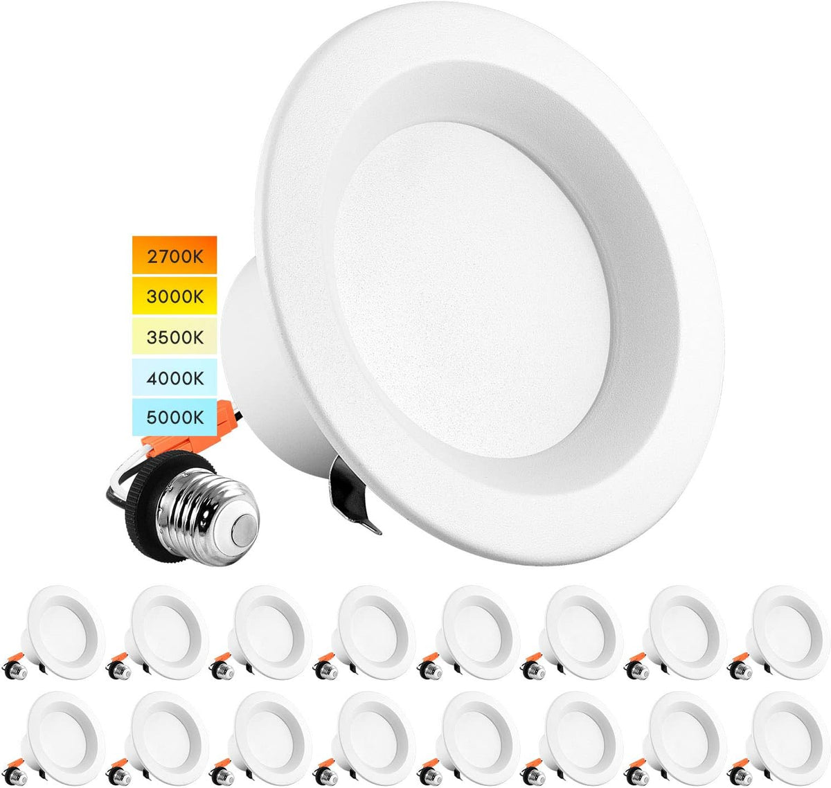 4 Inch LED Recessed Can Lights, 16 Pack Q859