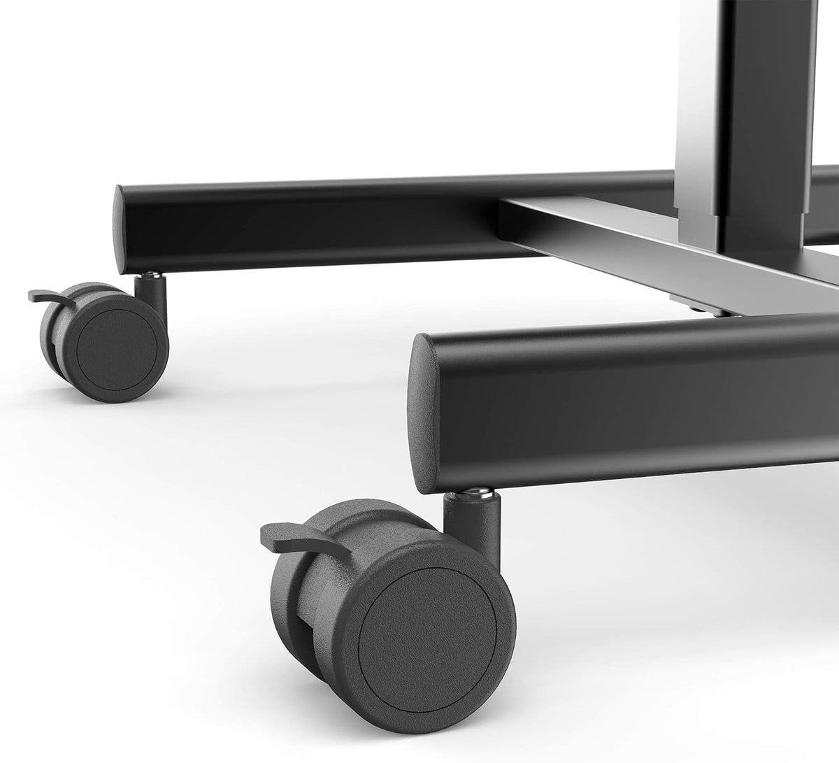 Mobile Desk Computer Desk with Lockable Wheels, Height Adjustable Laptop Cart G4050