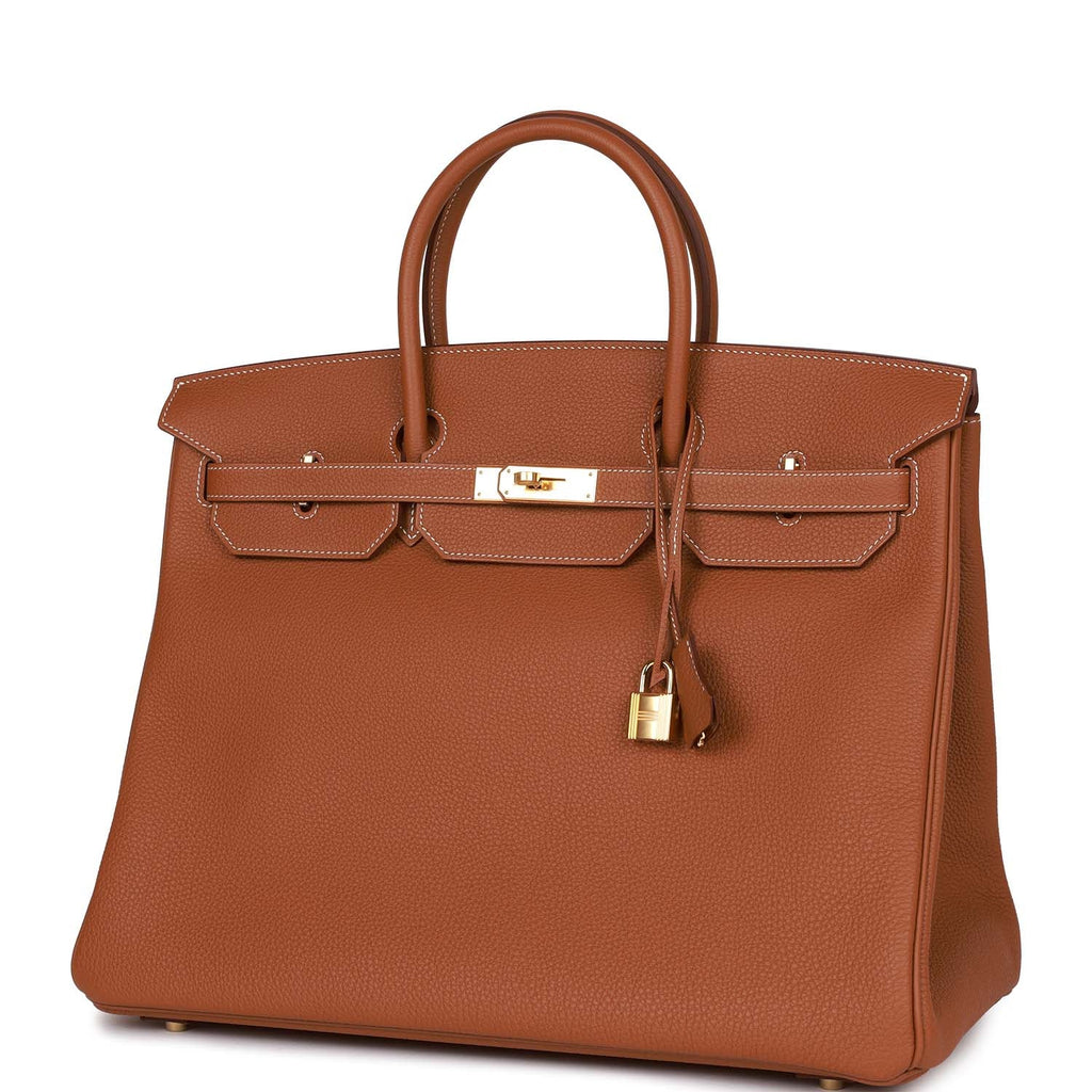 Gold Togo Leather Handbag Q4843