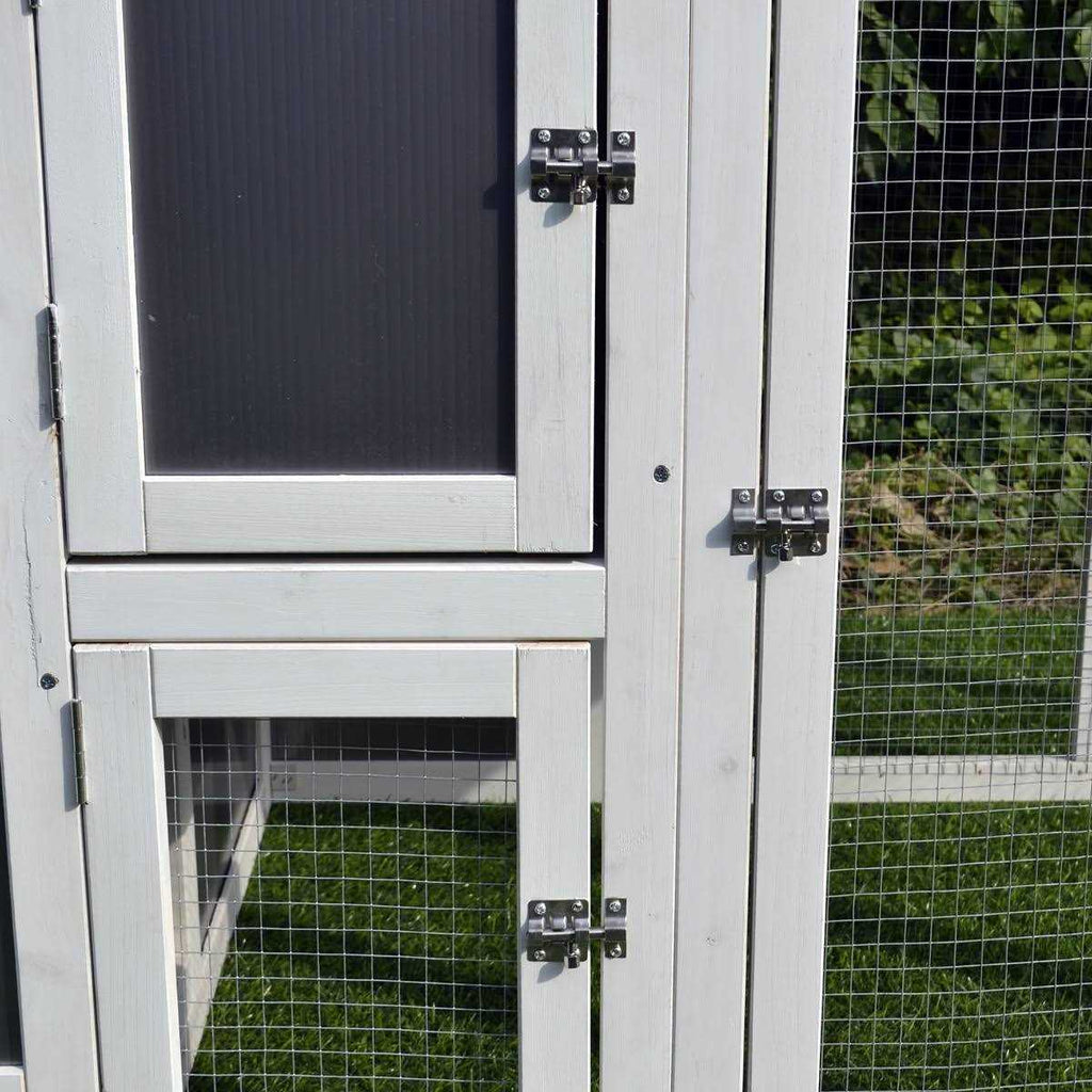 Outdoor Wooden Chicken Coop with Run Area C382613