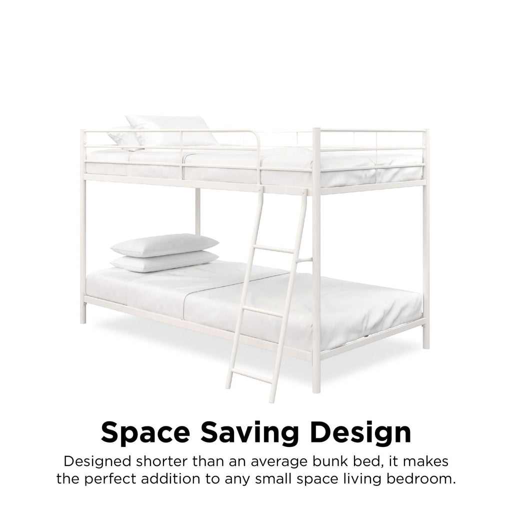 Black Twin-over-Twin Bunk Bed X92962