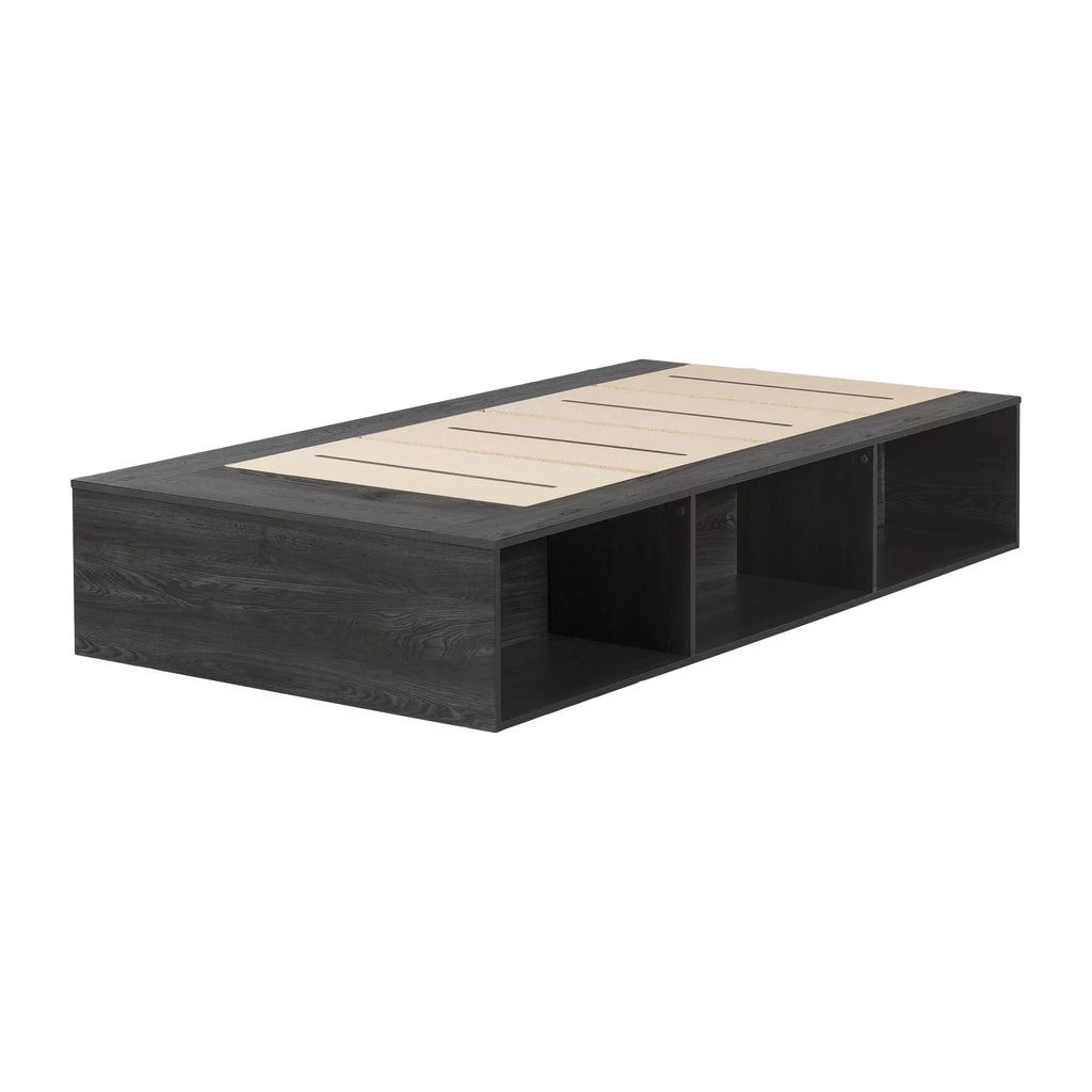 Twin Platform Bed with Open Storage Q295882