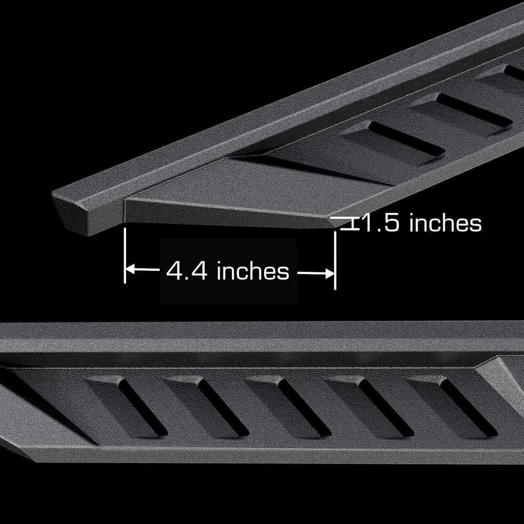 Textured Black Side Step Rails Nerf Bars Running Boards F9899