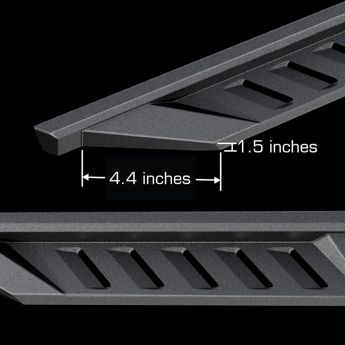 Textured Black Side Step Rails Nerf Bars Running Boards F9899