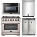 36 Inch Pro Gas Range, Refrigerator, Microwave Drawer, Dishwasher T96837