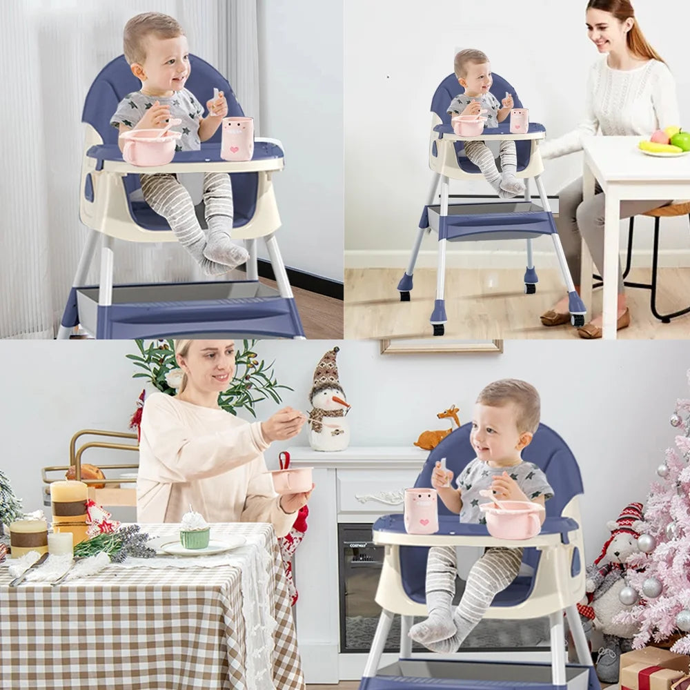 4-in-1 Baby High Chair Blue K213