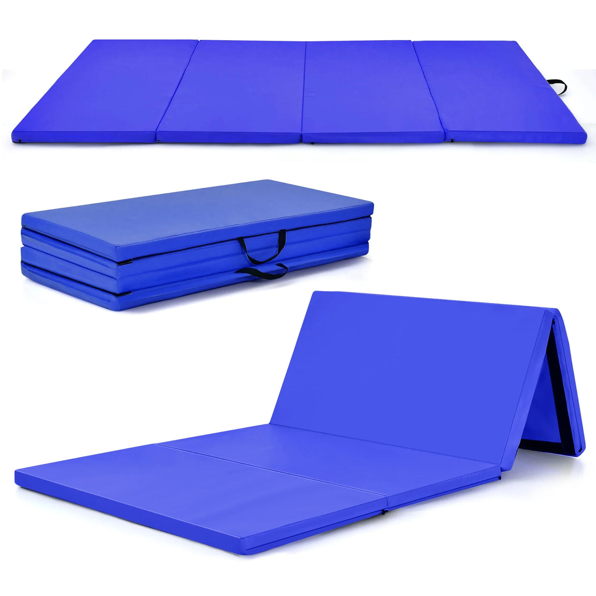 Navy 4'x8'x2'' Folding Gymnastics Mat Z3164