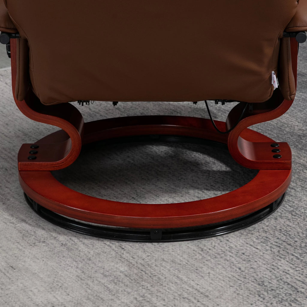 Brown Faux Leather Manual Recliner Q86600