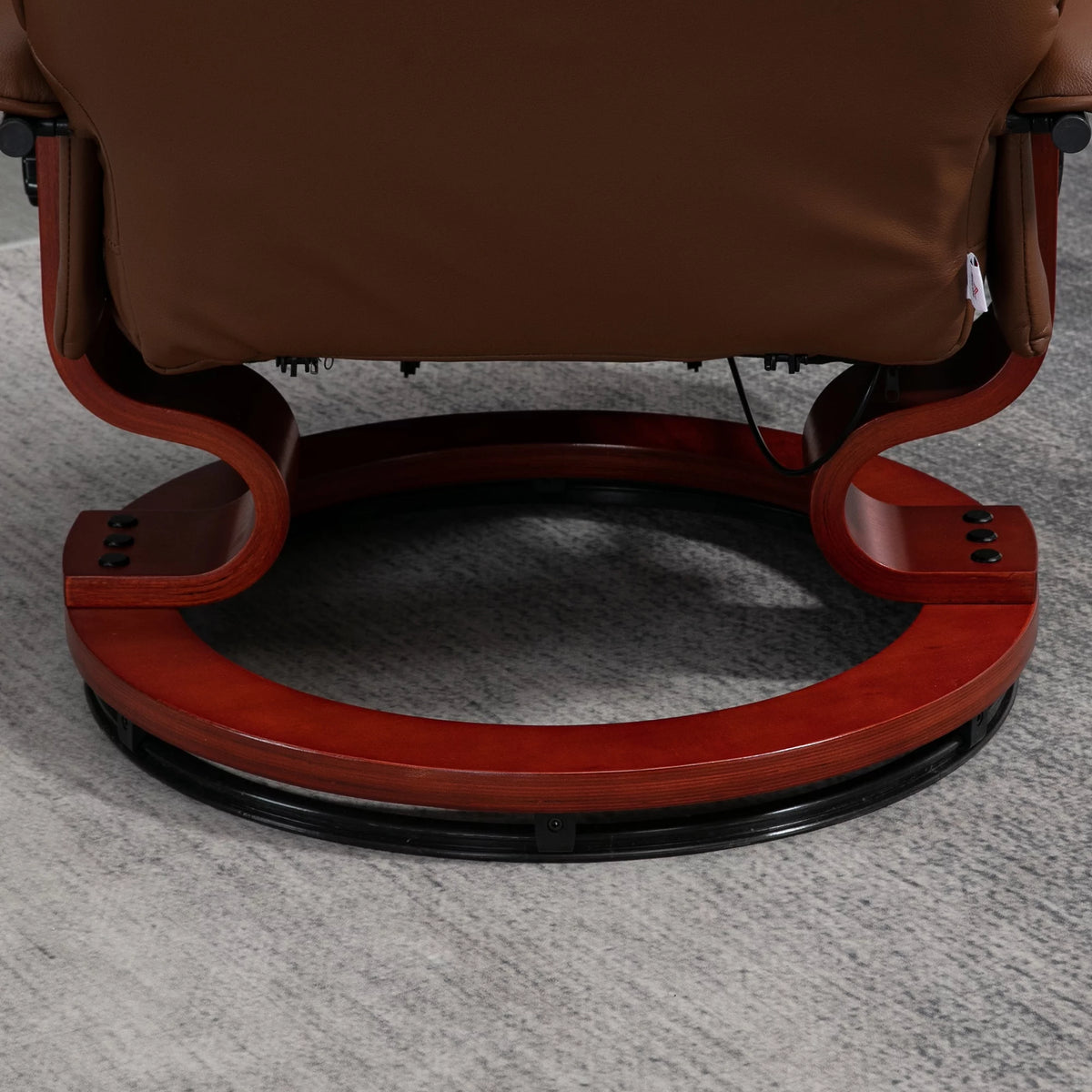 Brown Faux Leather Manual Recliner Q86600