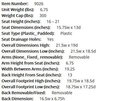 Deluxe Bath Seat with Back & Arms S23335
