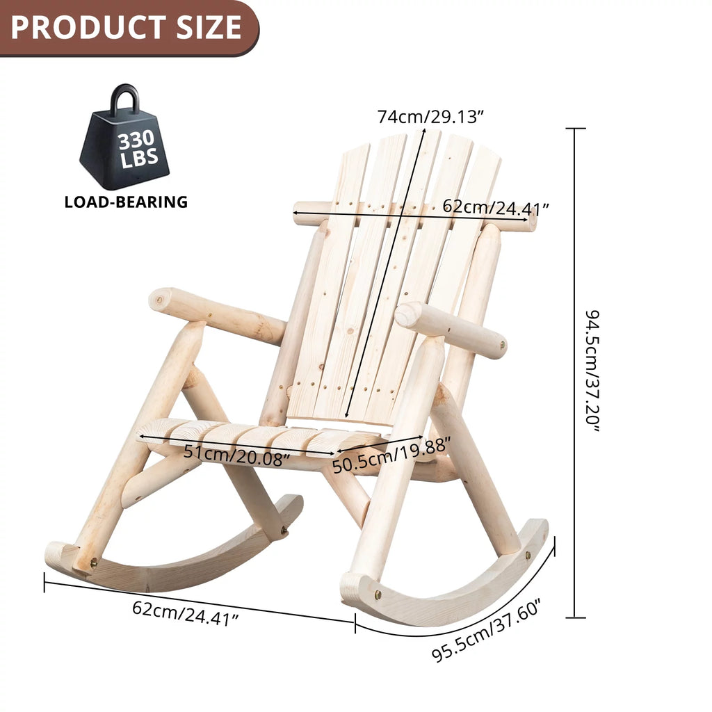 Fir Wood Rocking Chair U2600