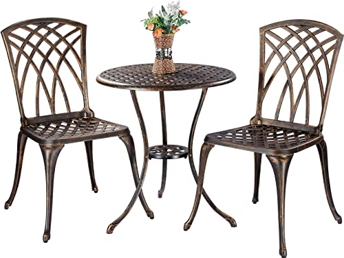 3 Piece Rustproof Cast Aluminum Bistro Set L303