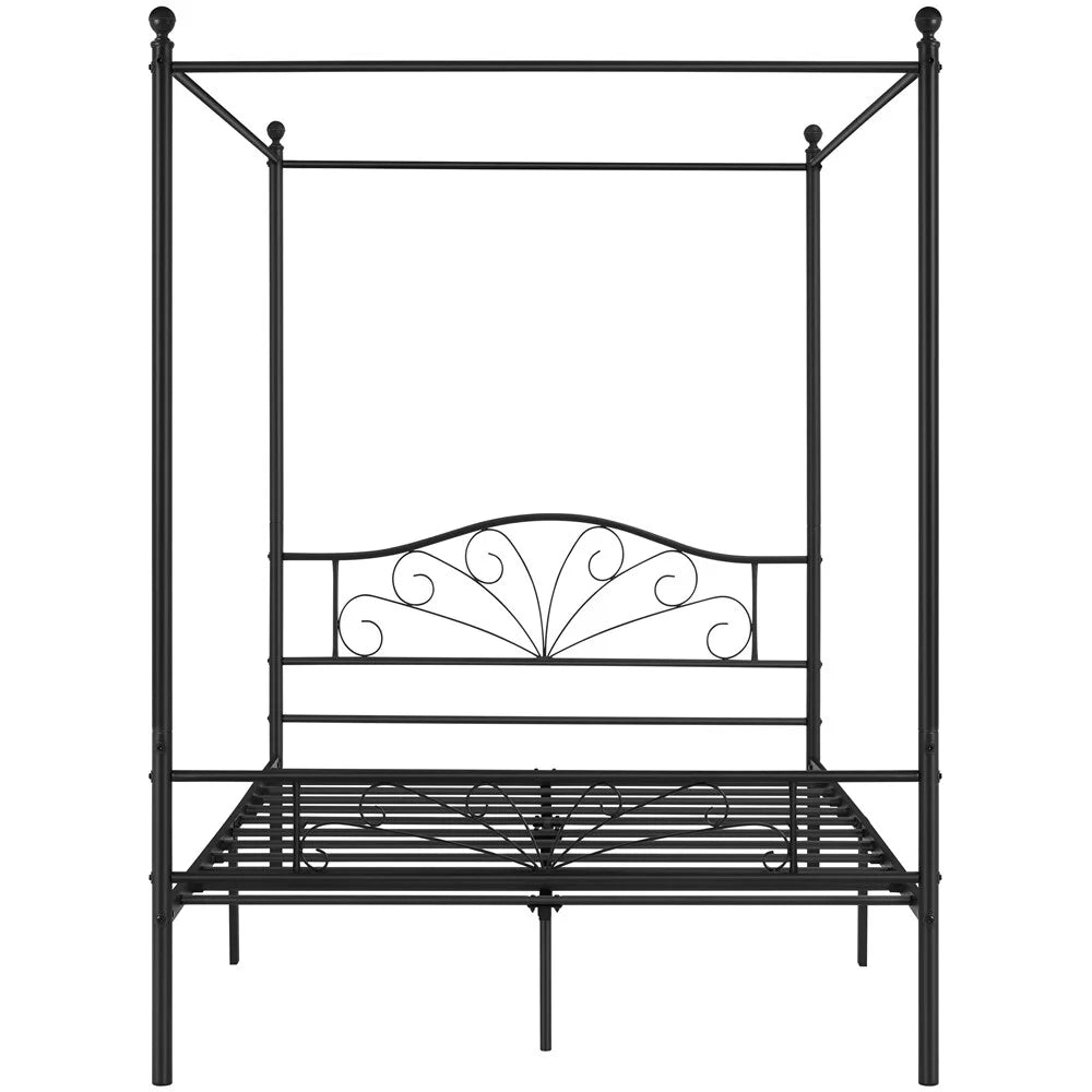 Metal Canopy Bed Frame with Arched Headboard Full Q826934