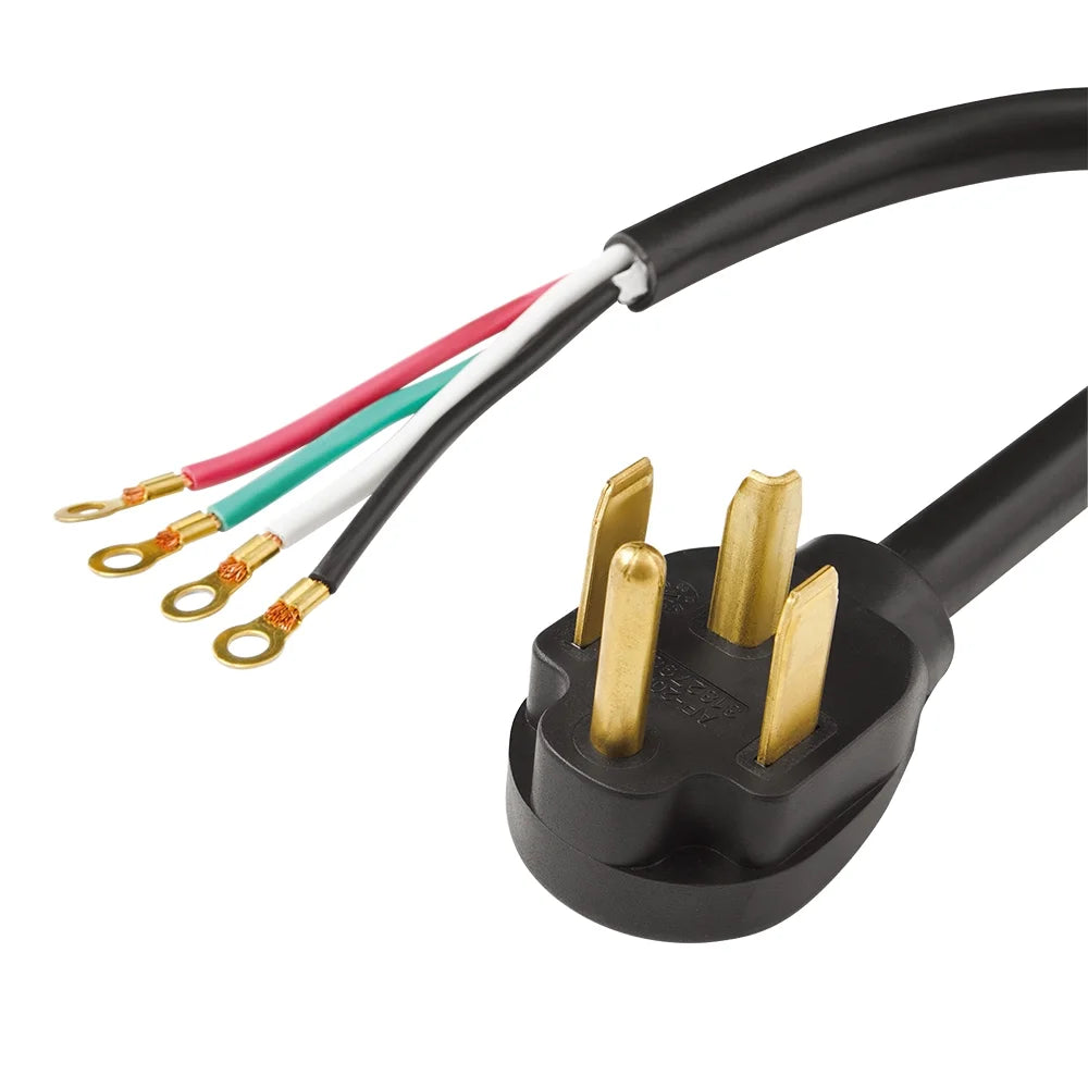Black 6FT 10AWG 4 Prong Dryer Appliance Cord U7071