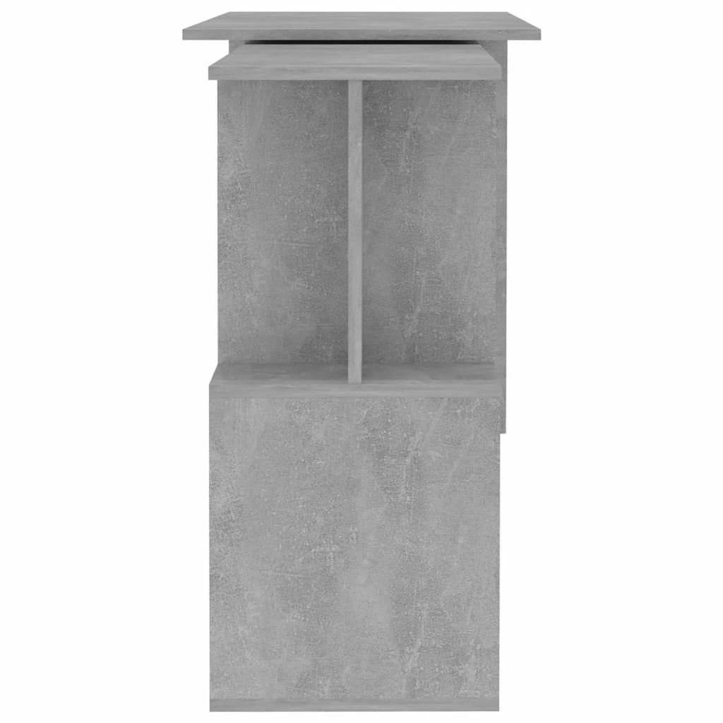 Concrete Gray Engineered Wood Corner Desk L94302