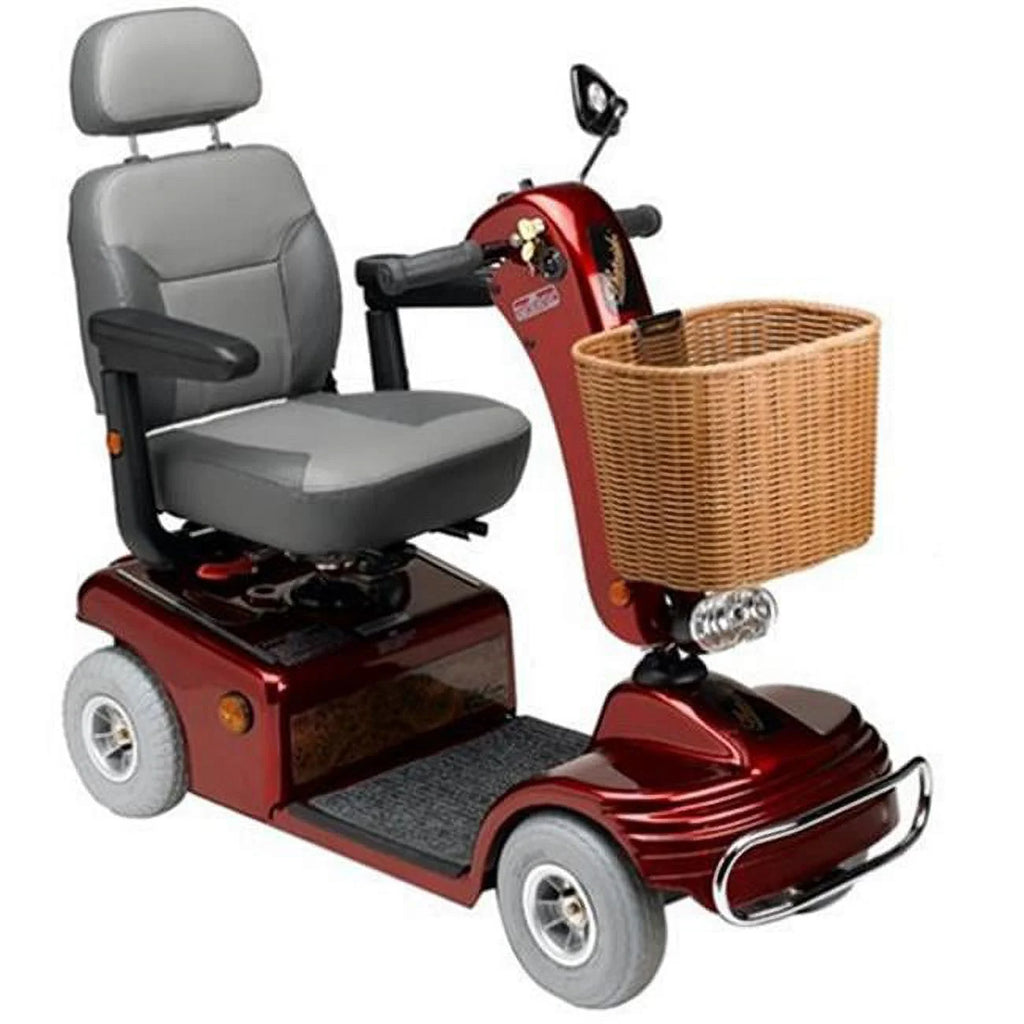 4 Wheel Burgundy Scooter with 300 lb Capacity V93096