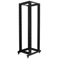 42U 4-Post Open Frame Server Network Rack with Casters Black U99867