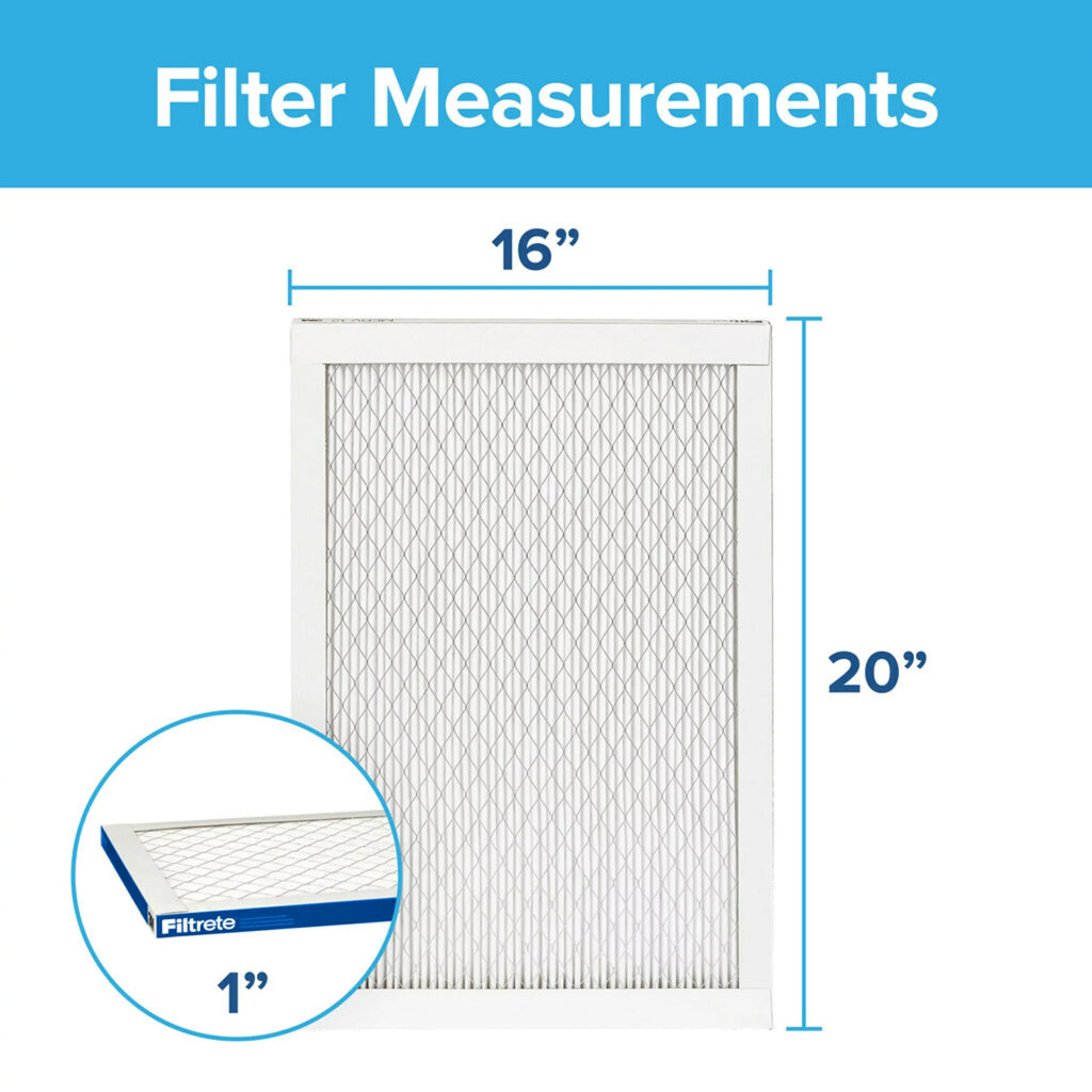 20x20x1 Air Filter MERV 13, 4 Filters C97455
