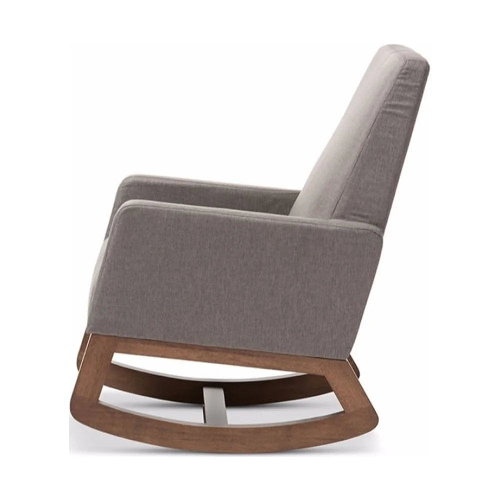 Grey Fabric Upholstered Rocking Chair F74240