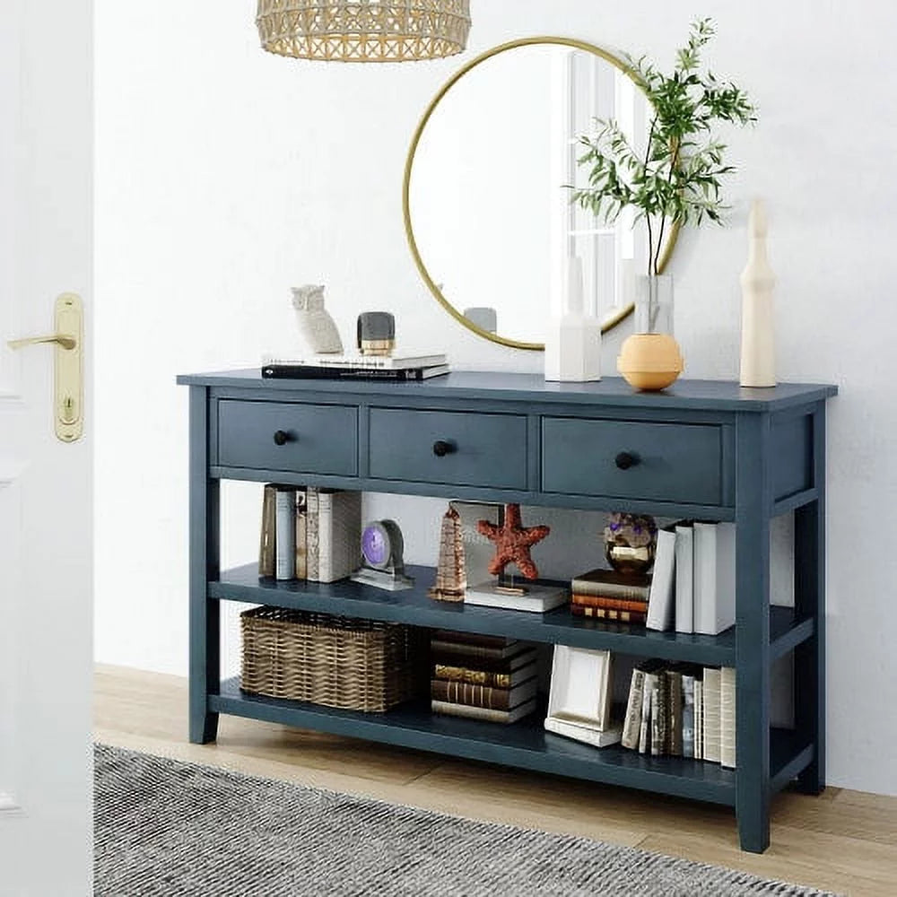 Console Table with Pine Solid Wood Frame and Legs O4923