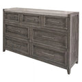 Gray Solid Wood Seven Drawer Triple Dresser K81508