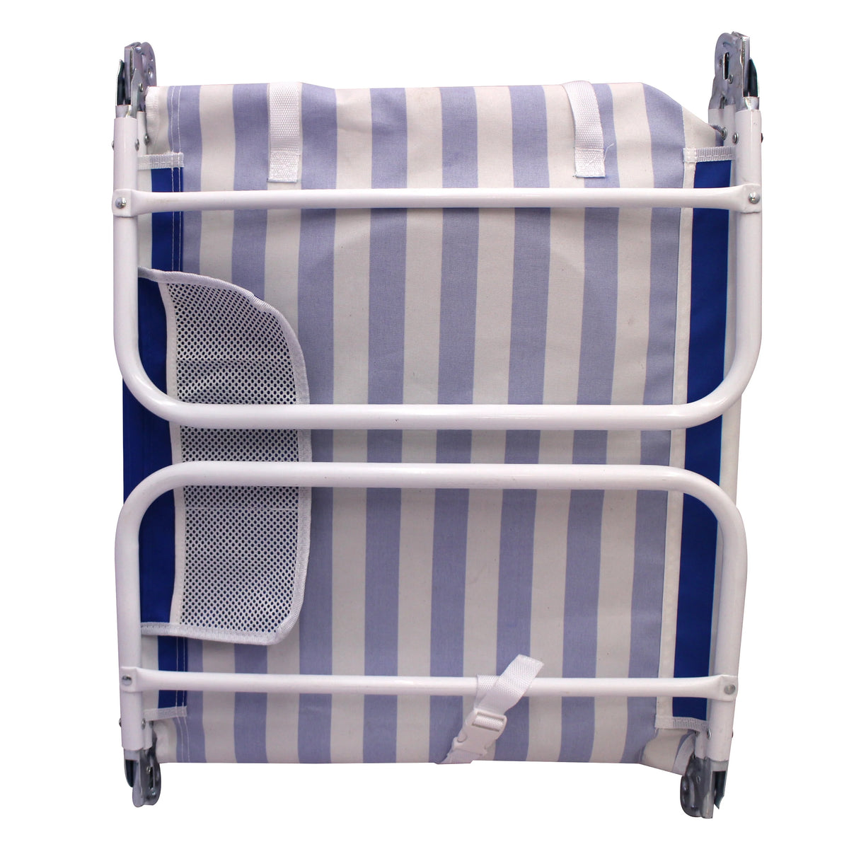 Blue & White Stripe Folding Beach Lounger R415881
