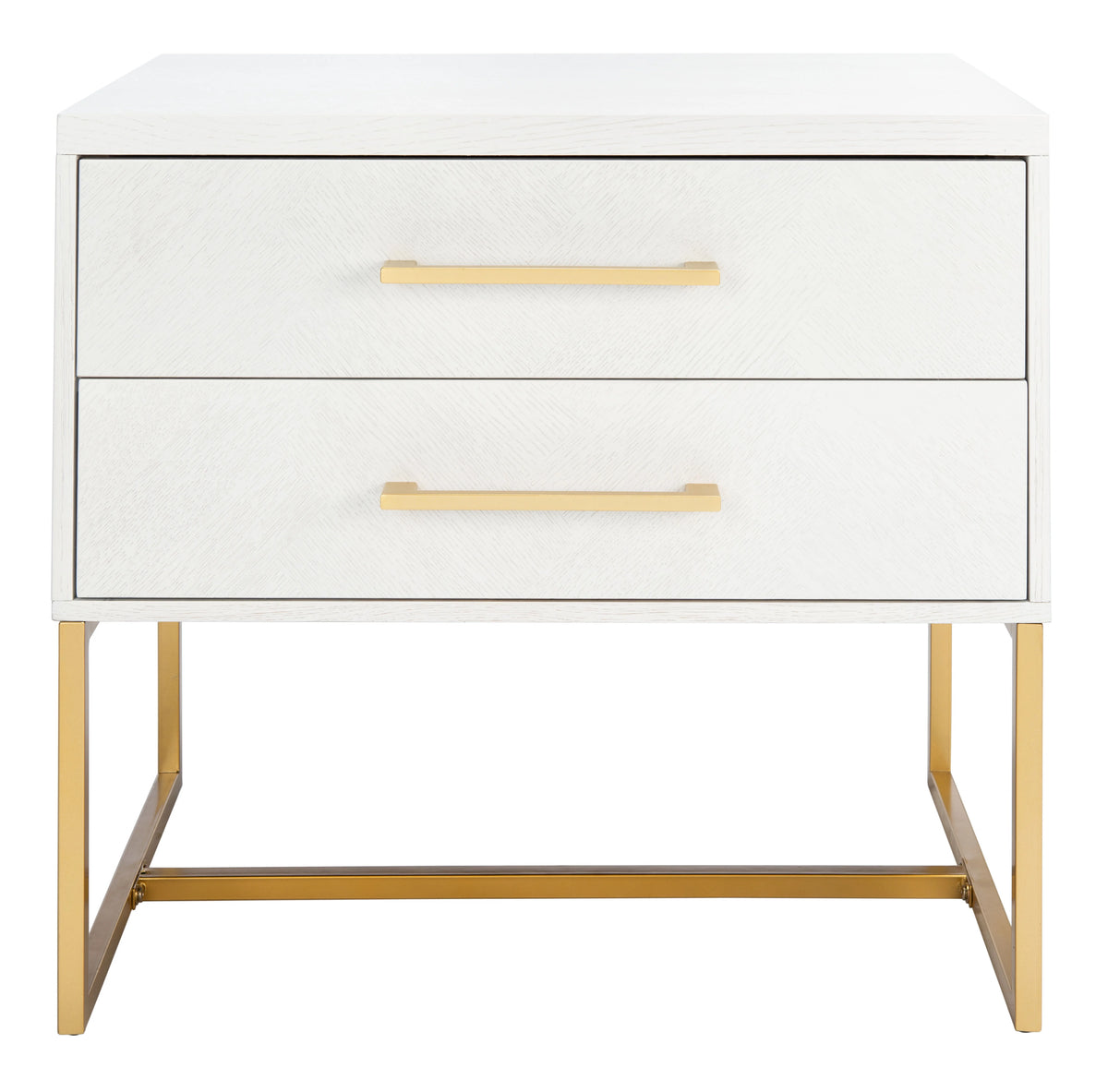 White 2-Drawer Nightstand I43476